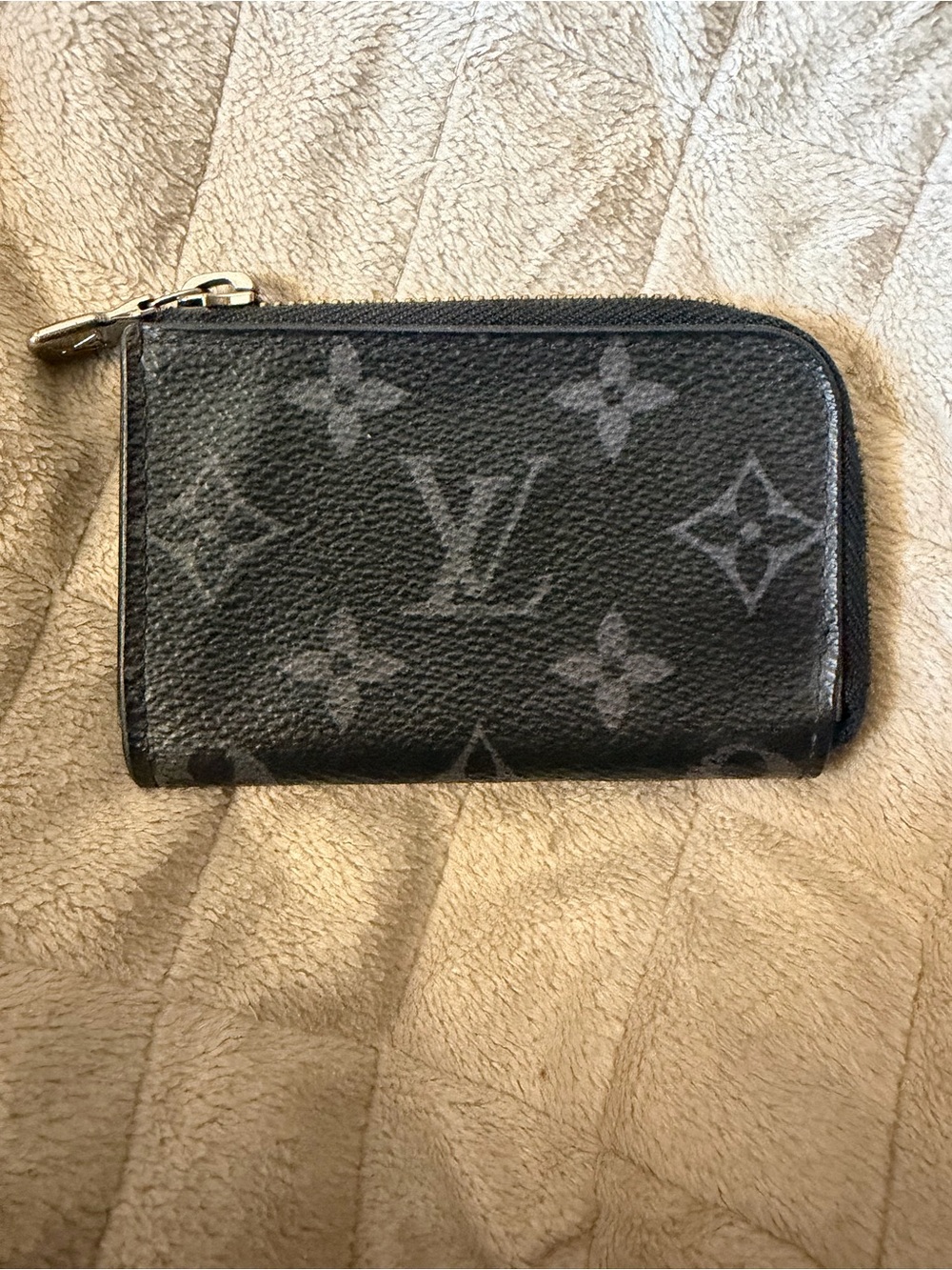 Louis Vuitton Monogram Eclipse (Black & Gray) Zipped Card & Coin Holder